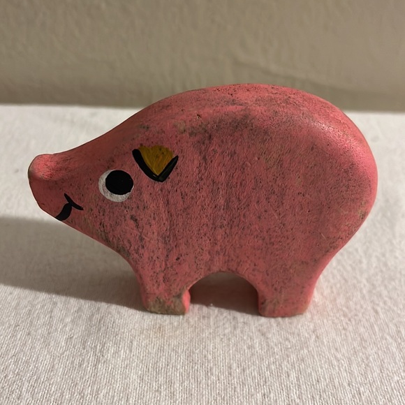 4 Vintage Primitive Wood Carved Hand Painted Farm Animals - Picture 7 of 14